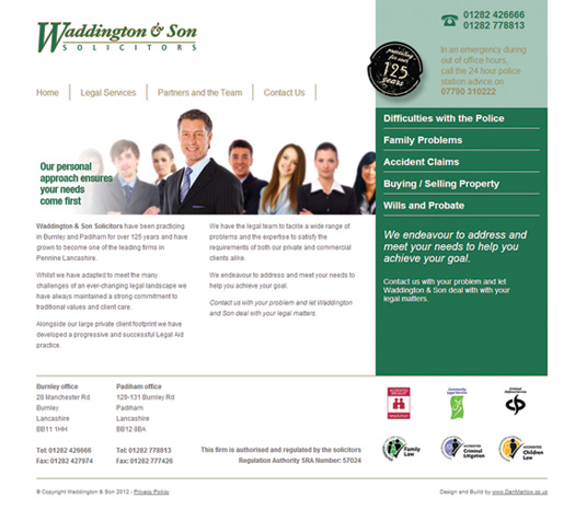 Waddington and son website screenshot